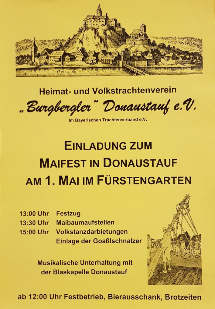 Einladung zum Maifest in Donaustauf